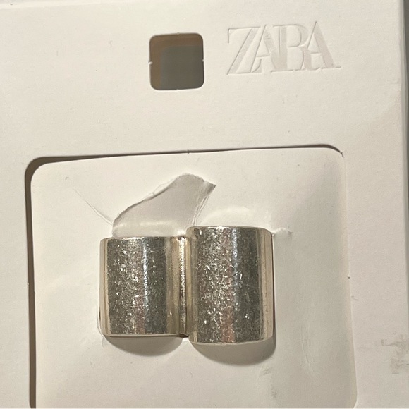 ZARA Double Metal Ring, Silver-tone M - Picture 6 of 7